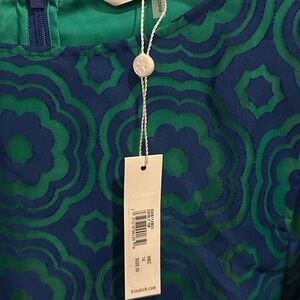 Trina Turk Vibrant Blue and Green Floral Dress